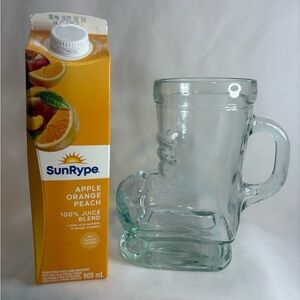 Hockey/ Skate clear beer mug